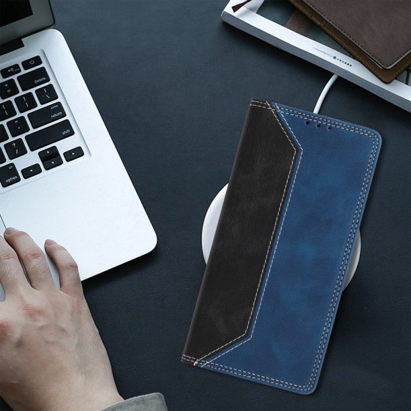 Læder Cover Google Pixel 10a Telefon Etui Tofarvet Rfid-blokering