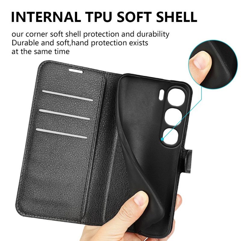 Flip Cover Vivo V40 Lite 5g Litchi Kunstlæder