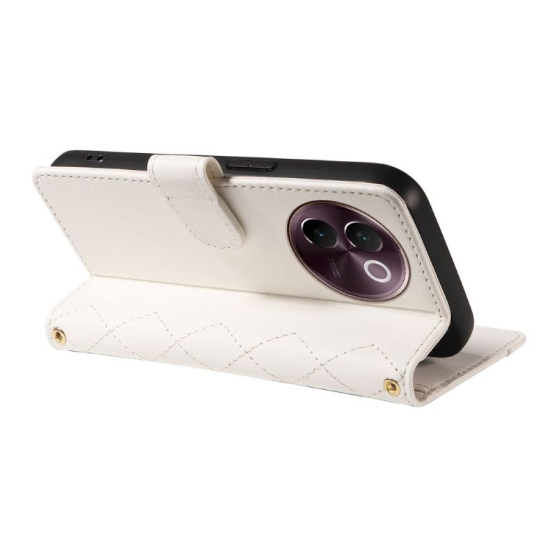 Flip Cover Vivo V40 Lite 5g Quiltet Med Stropper