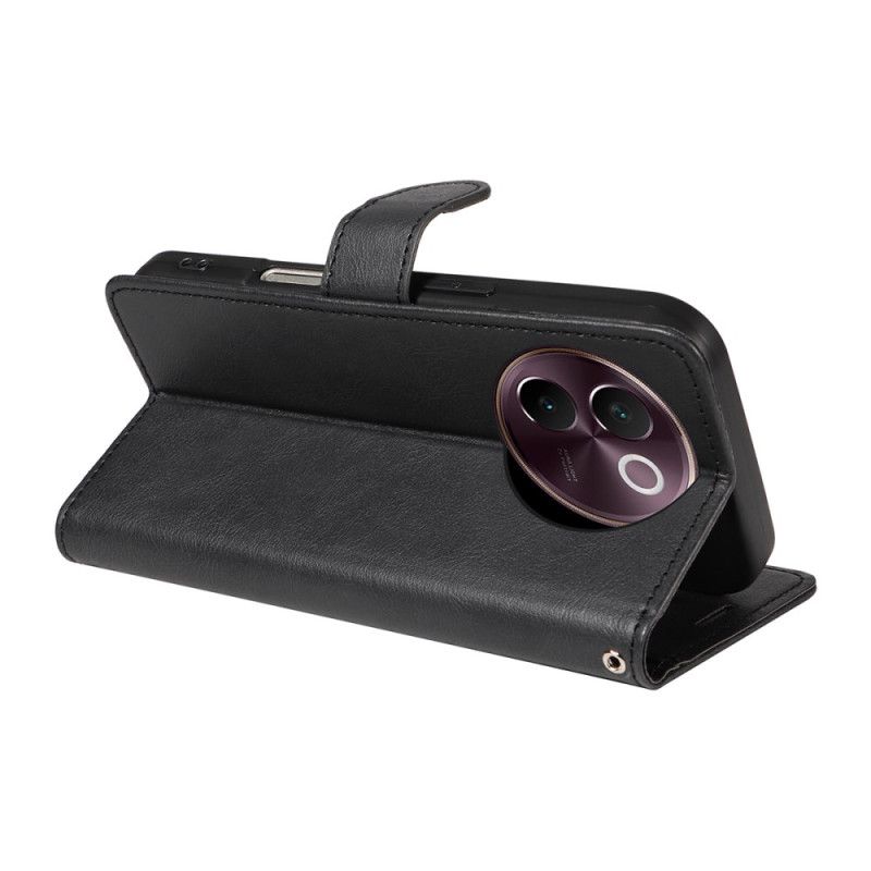 Læder Cover Vivo V40 Lite 5g Almindelig Lædereffekt