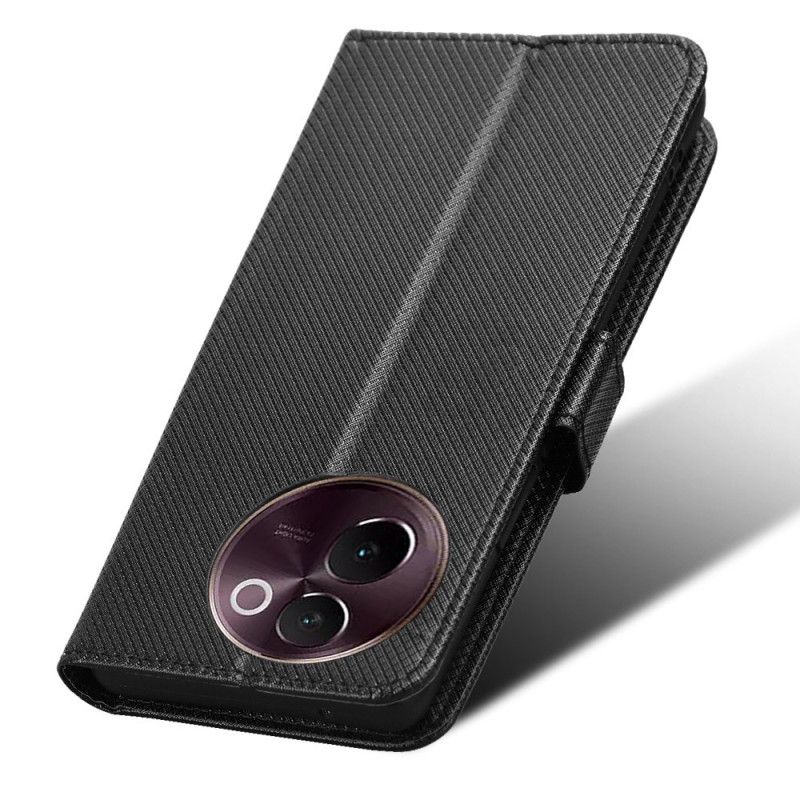 Læder Cover Vivo V40 Lite 5g Telefon Etui Diamanttekstur