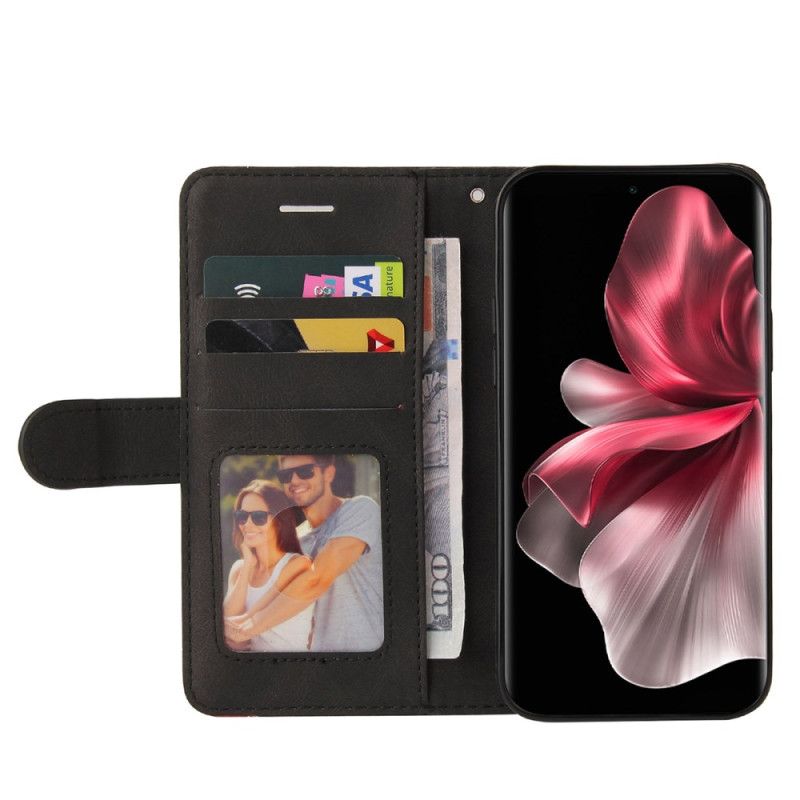 Læder Cover Vivo V40 Lite 5g Tofarvet Krusning