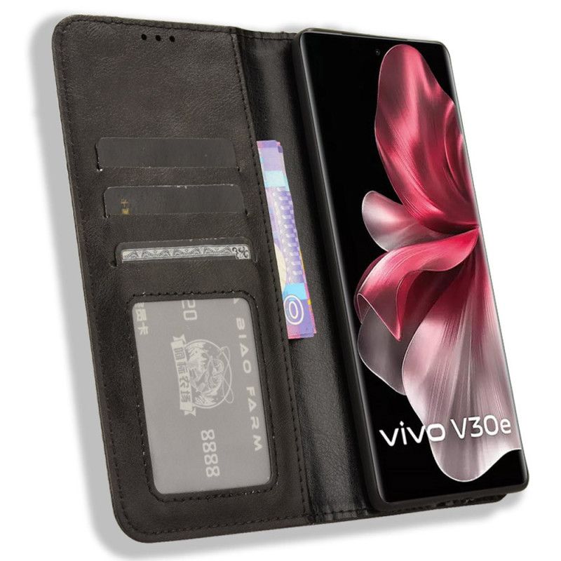 Læder Cover Vivo V40 Lite 5g Vintage Kant