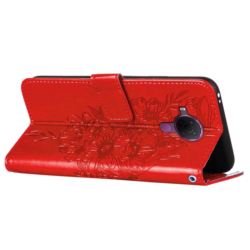 Flip Cover Nokia 3.4 / Nokia 5.4 Sommerfugleblomst Kortholder