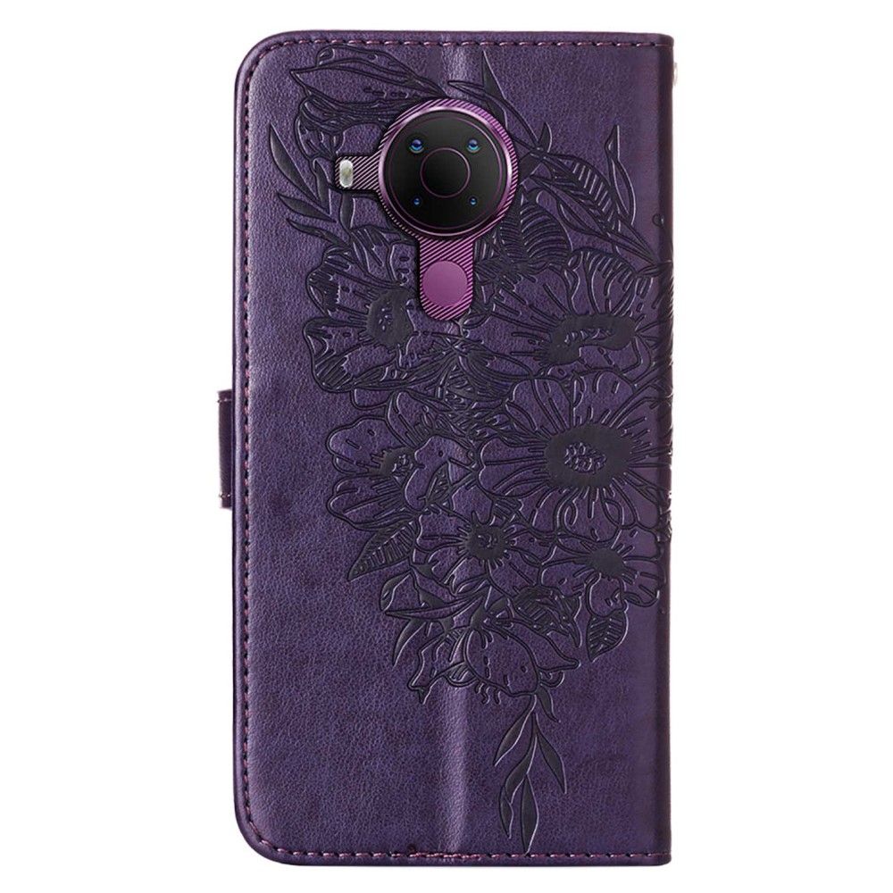 Flip Cover Nokia 3.4 / Nokia 5.4 Sommerfugleblomst Kortholder