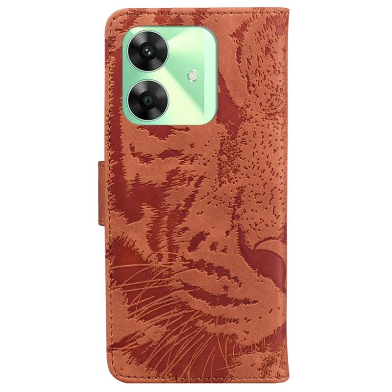 Læder Cover Realme C63 Tigerprint