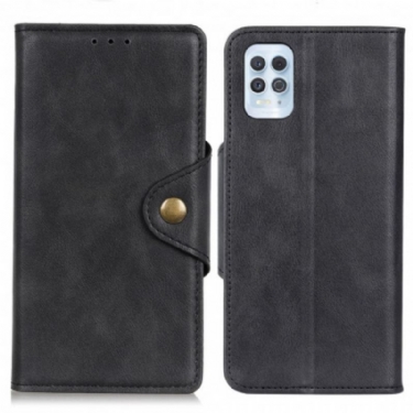 Flip Cover Moto G100 Imiteret Læder Knap