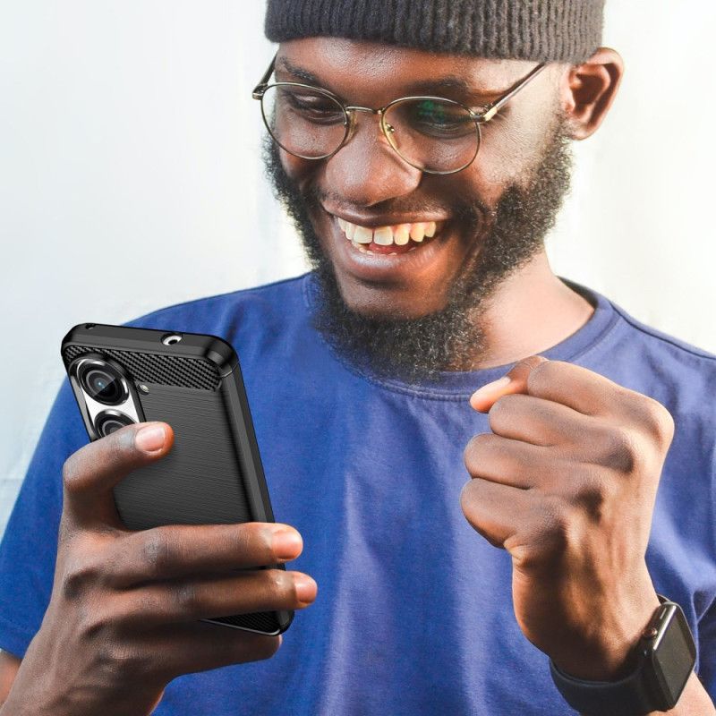 Cover Asus Zenfone 10 Telefon Etui Børstet Kulfiber