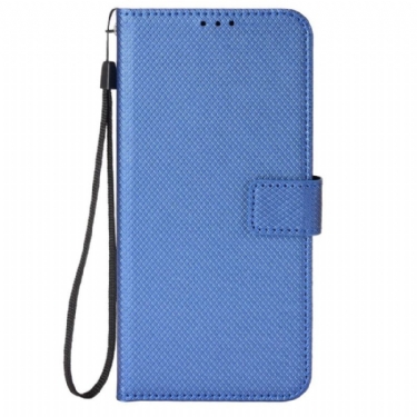 Flip Cover Asus Zenfone 10 Diamanttekstureret Lanyard