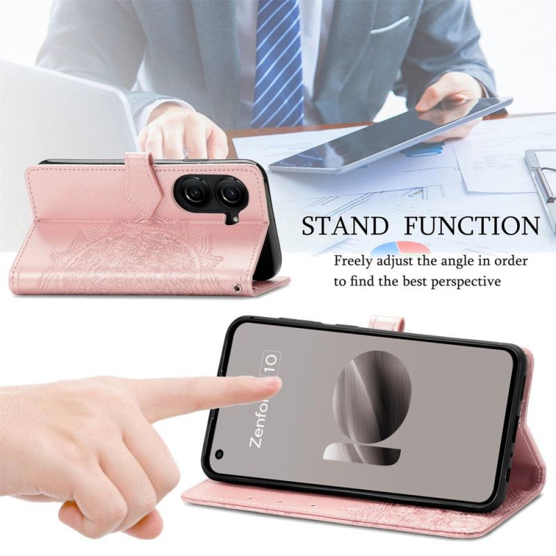 Læder Cover Asus Zenfone 10 Telefon Etui Barok Mandala