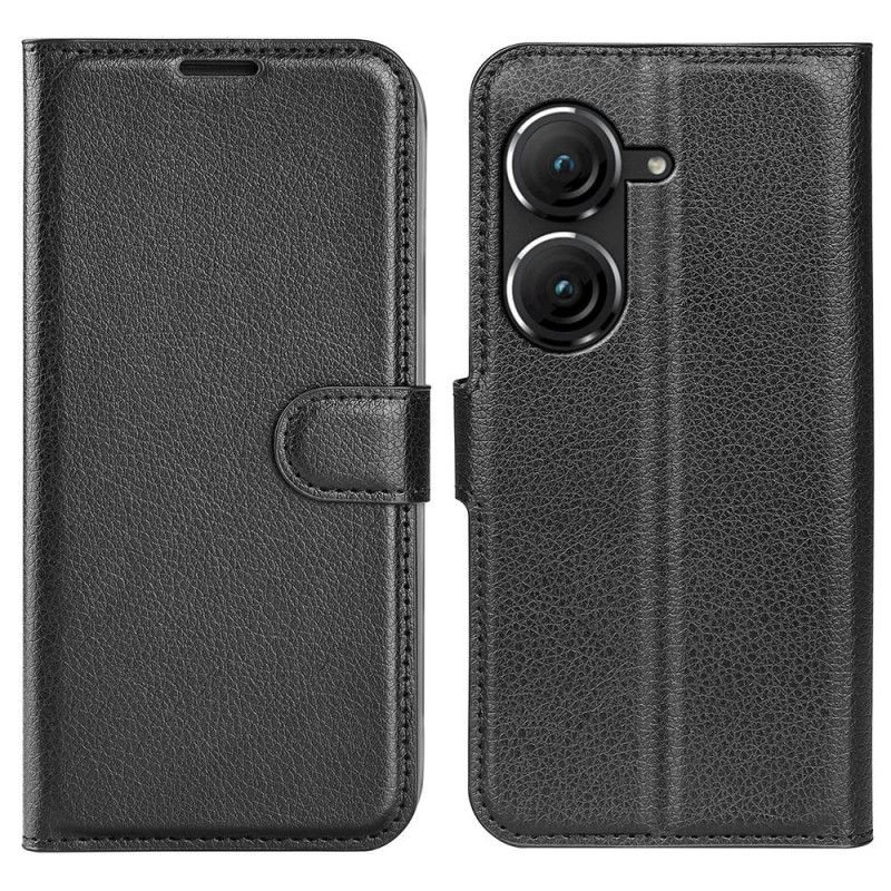 Læder Cover Asus Zenfone 10 Telefon Etui Klassisk Litchi-kunstlæder