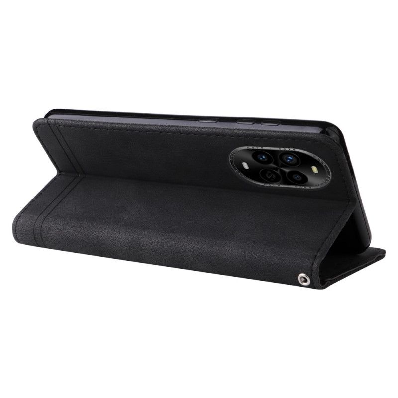 Læder Cover Huawei Nova 13 Pro Telefon Etui Dekorativ Nitte Og Snor