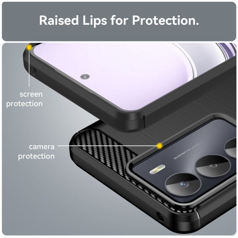 Cover Realme 14x 5g Børstet Kulfiber