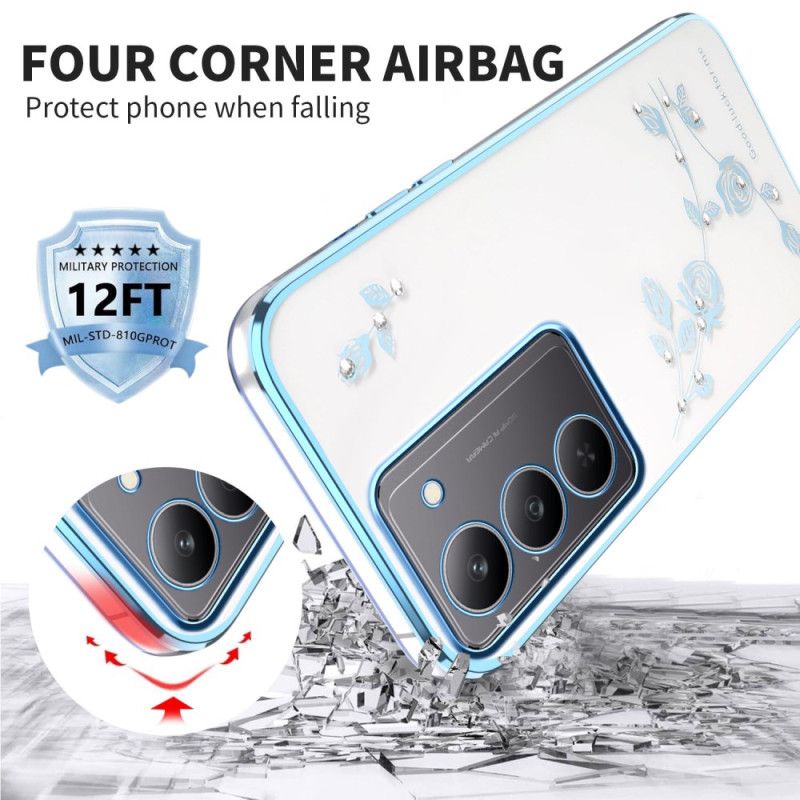 Cover Realme 14x 5g Kadem Blomsterdekoration Og Rhinsten