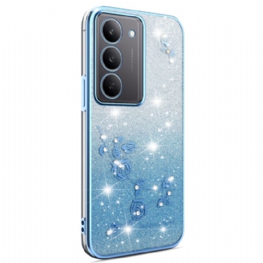 Cover Til Realme 14x 5g Kadem Blomster Og Rhinsten