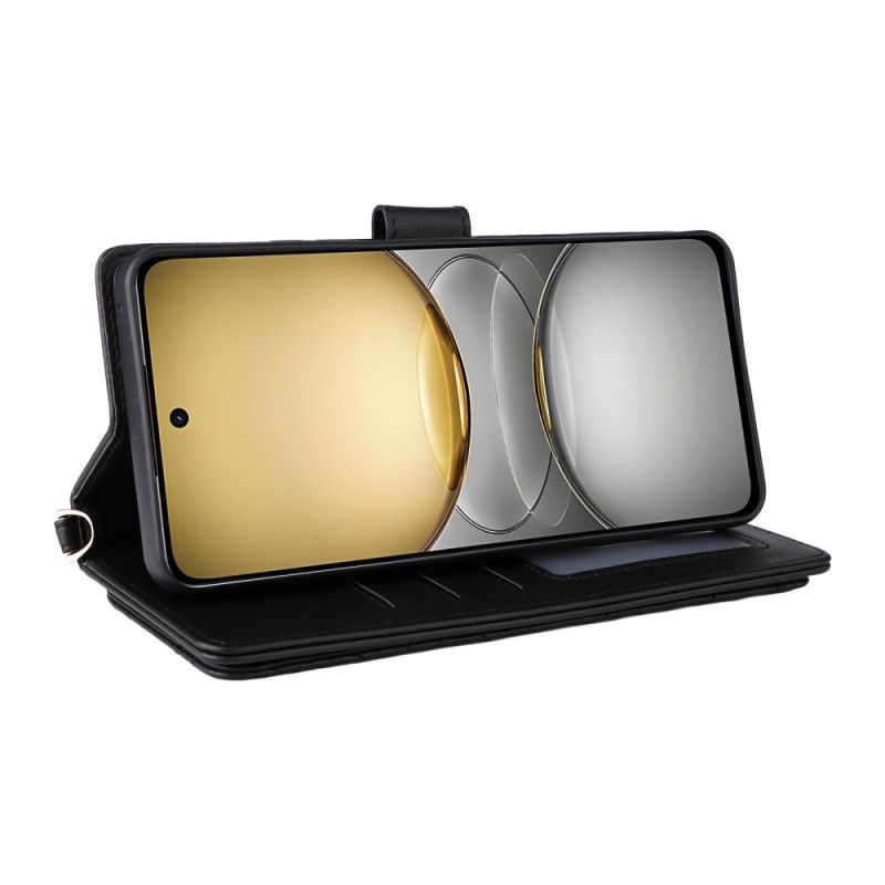 Læder Cover Realme 14x 5g Premium Design Med Rem Og Skulderrem