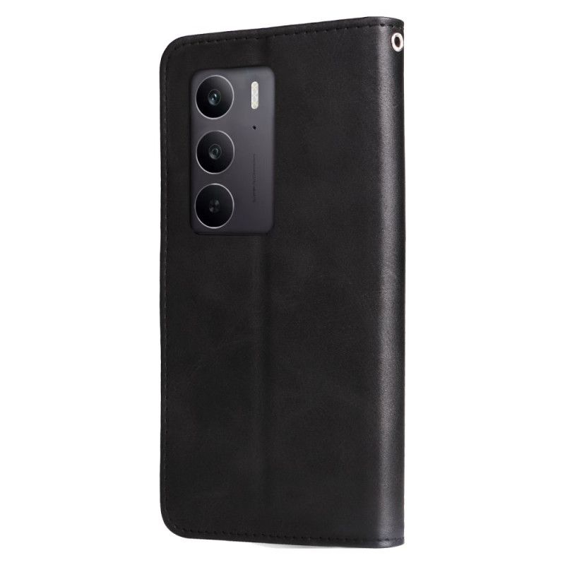 Læder Cover Realme 14x 5g Pung Med Lynlås