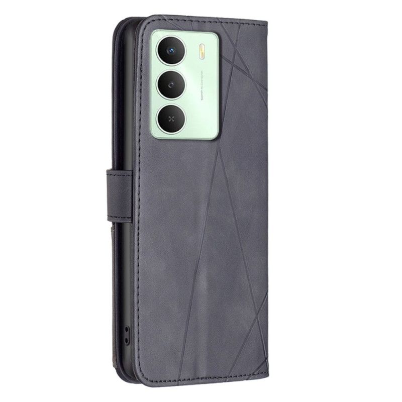 Læder Cover Realme 14x 5g Telefon Etui Geometrisk Mønster Binfen Color
