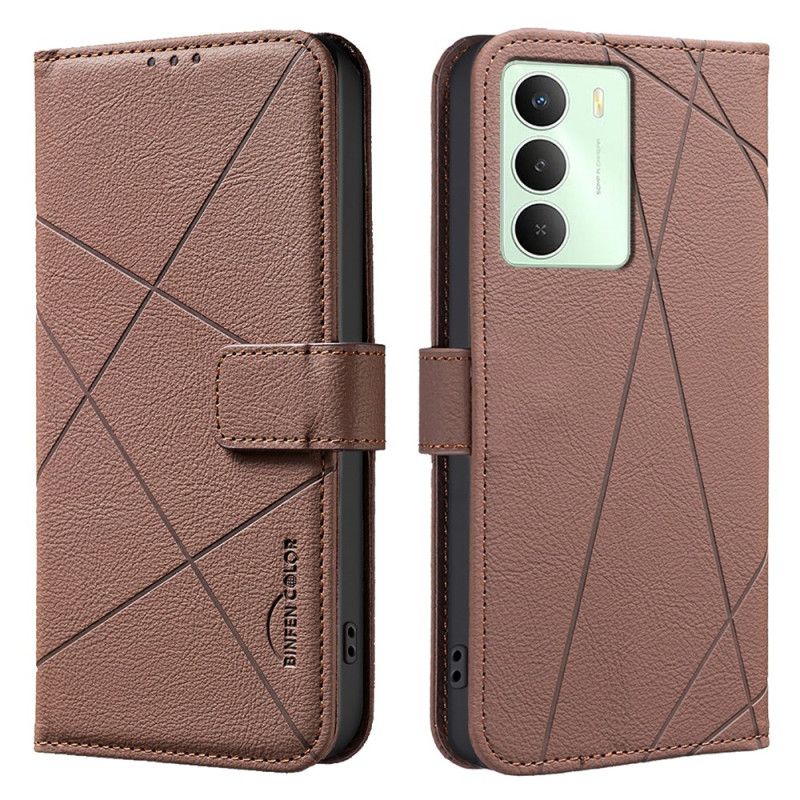Læder Cover Realme 14x 5g Telefon Etui Striber Binfen Color