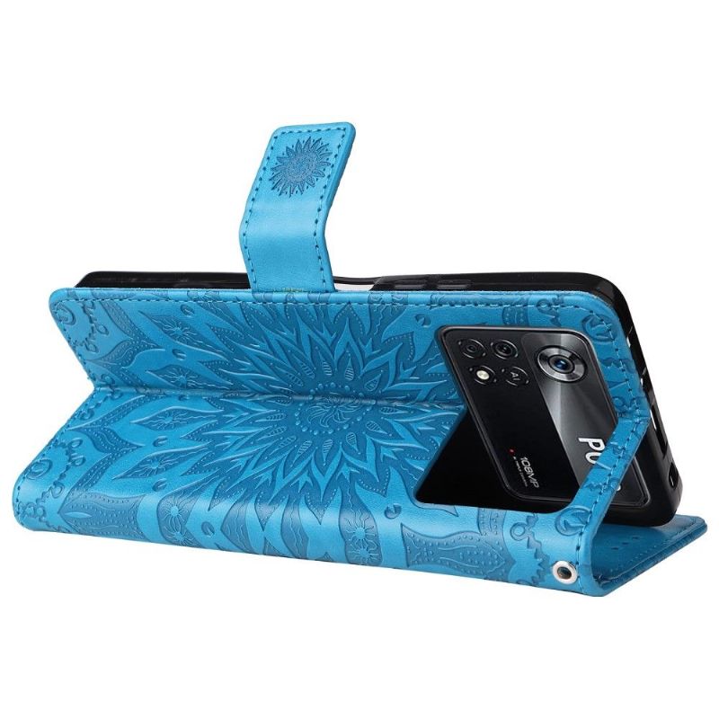 Flip Cover Poco X4 Pro 5G Hemming Med Snor Solsikke