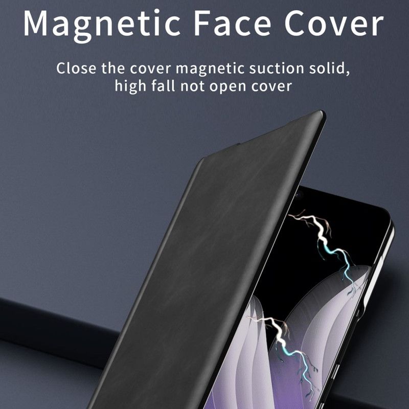 Etui Til Oppo Find N5 Lædereffekt