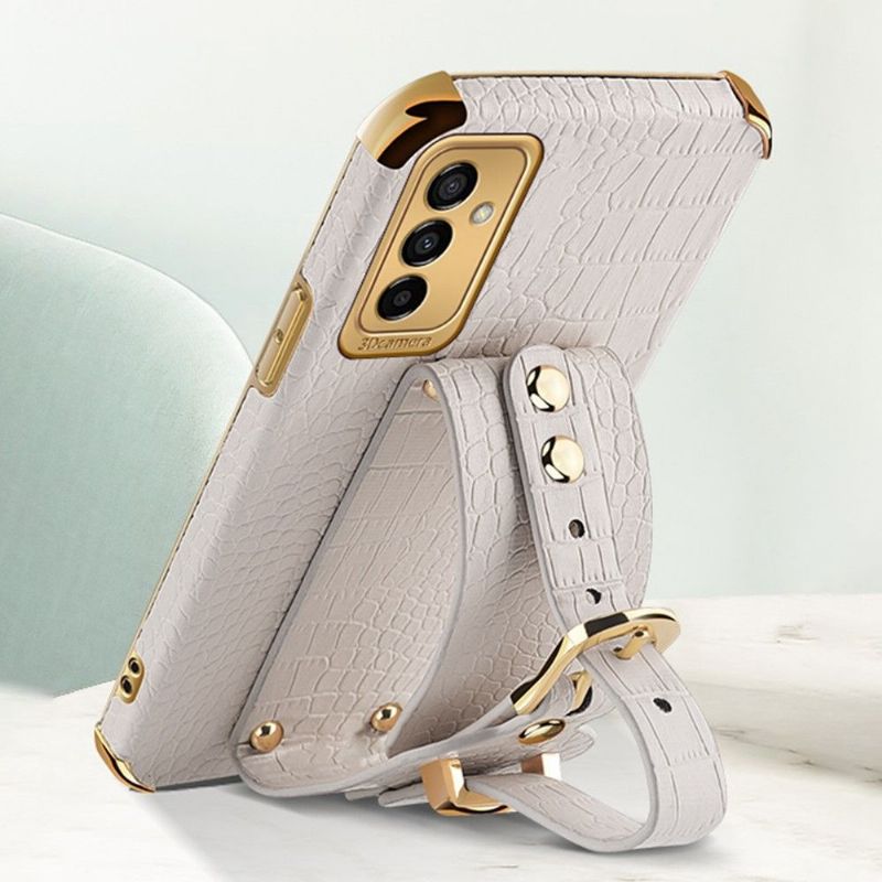 Cover Samsung Galaxy M23 5G Croc-effekt Med Rem