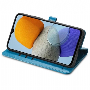 Flip Cover Samsung Galaxy M23 5G Prægede Dyrs Lædereffekt