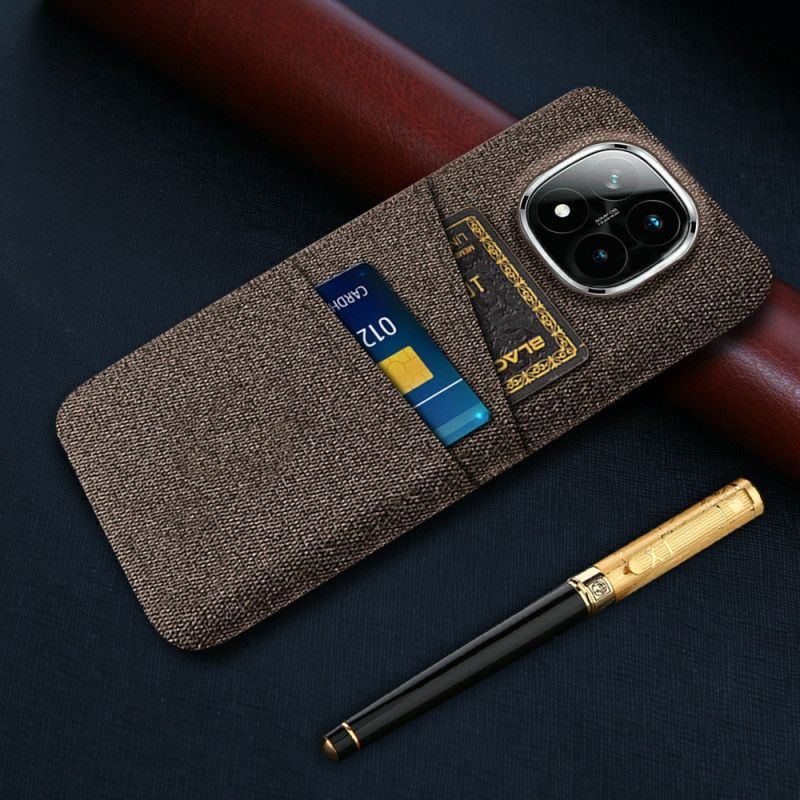 Cover Til Xiaomi Redmi Note 14 Pro Plus 5g Kortholder I Stof