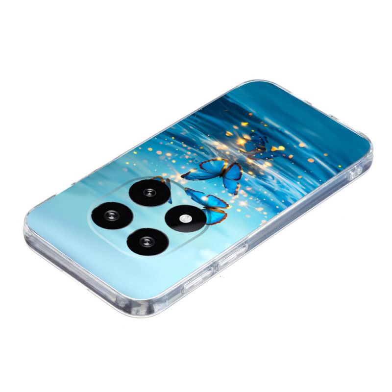 Cover Xiaomi Redmi Note 14 Pro Plus 5g Blå Sommerfugle