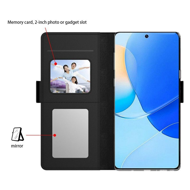 Flip Cover Til Xiaomi Redmi Note 14 Pro Plus 5g Aftagelig Kortholder Og Spejl