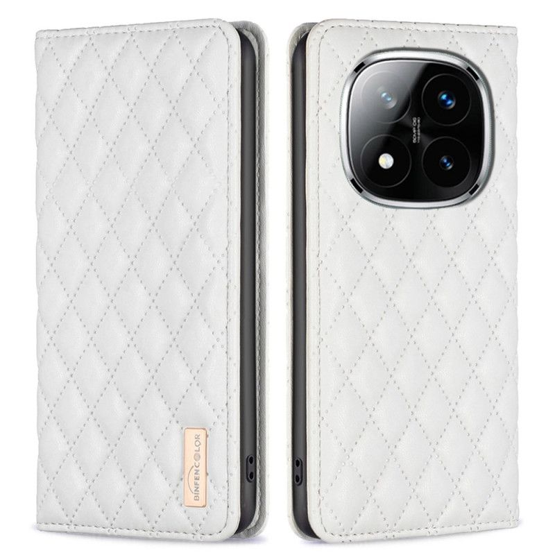 Flip Cover Til Xiaomi Redmi Note 14 Pro Plus 5g Binfen Farve Quiltet