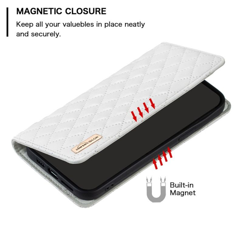 Flip Cover Til Xiaomi Redmi Note 14 Pro Plus 5g Binfen Farve Quiltet
