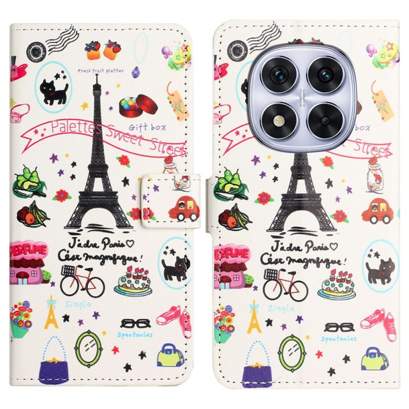 Flip Cover Til Xiaomi Redmi Note 14 Pro Plus 5g Eiffeltårnet