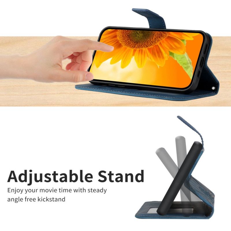 Flip Cover Til Xiaomi Redmi Note 14 Pro Plus 5g Solsikkeprint