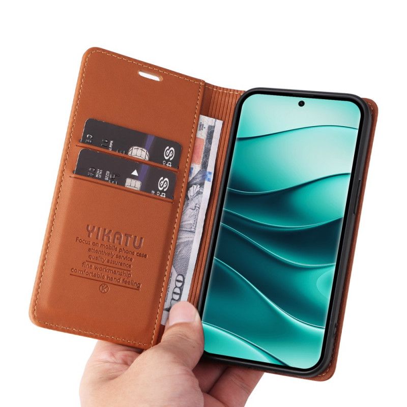 Flip Cover Til Xiaomi Redmi Note 14 Pro Plus 5g Yikatu Kunstlæder
