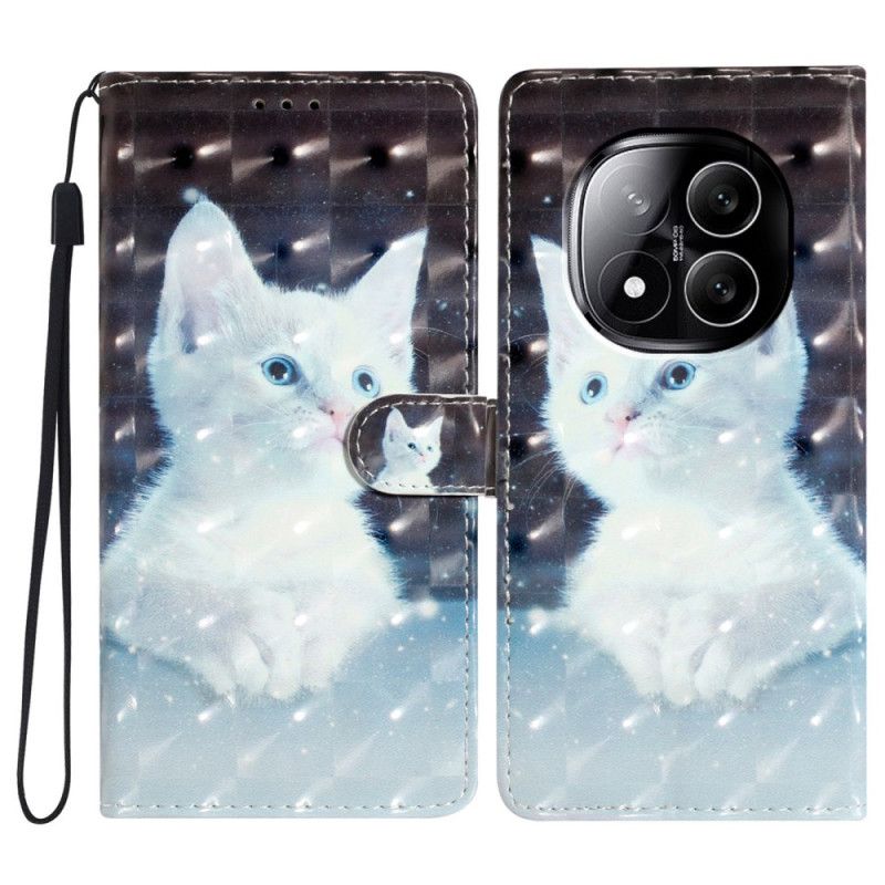 Flip Cover Xiaomi Redmi Note 14 Pro Plus 5g 3d Hvid Kat