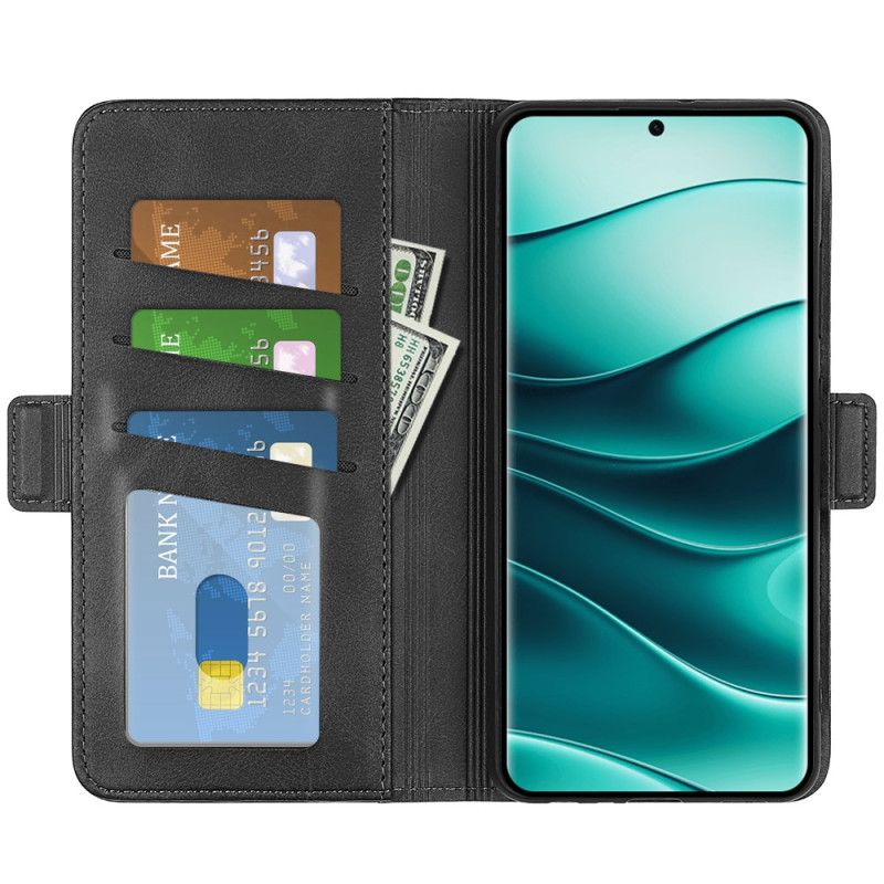 Flip Cover Xiaomi Redmi Note 14 Pro Plus 5g Dobbelt Lukning