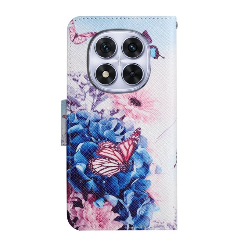 Flip Cover Xiaomi Redmi Note 14 Pro Plus 5g Lilla Sommerfugle