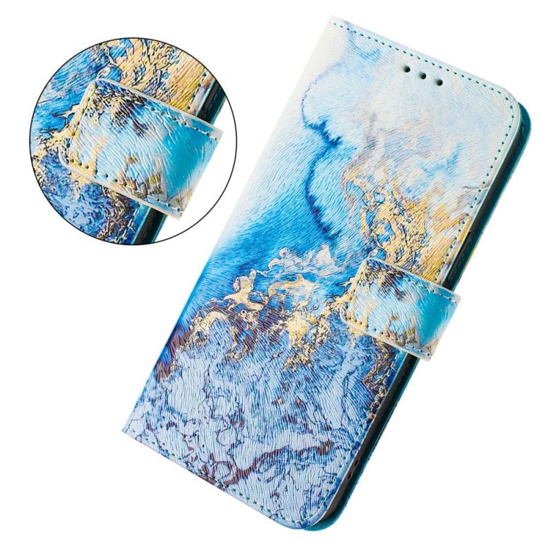 Flip Cover Xiaomi Redmi Note 14 Pro Plus 5g Oceanmarmormønster