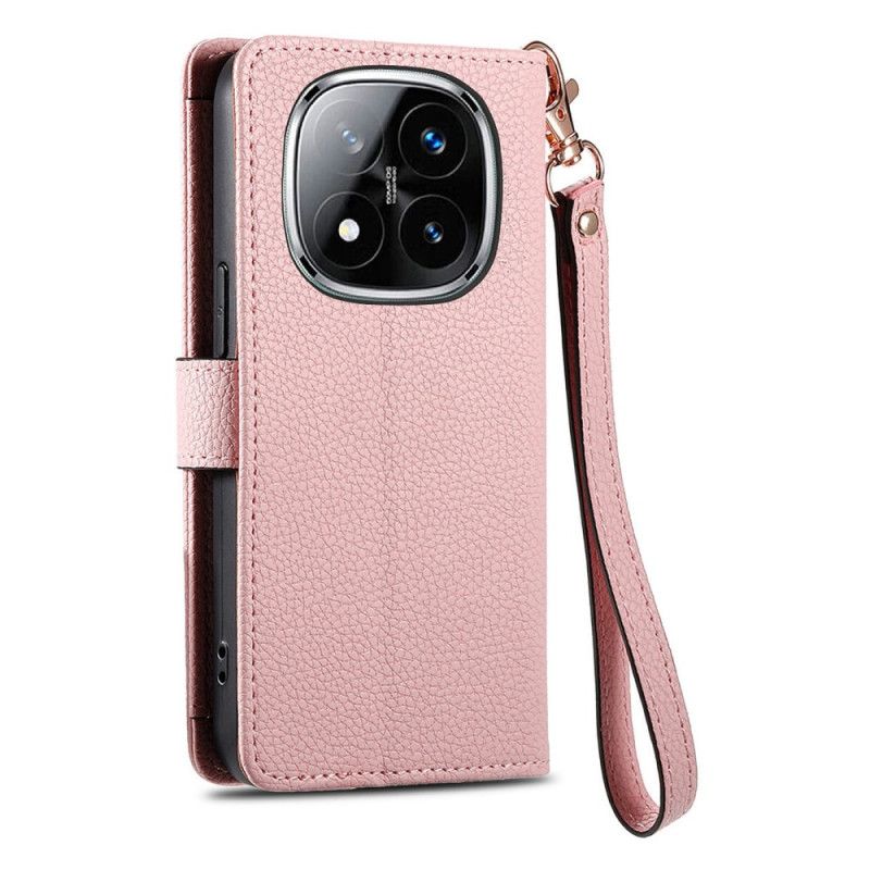 Flip Cover Xiaomi Redmi Note 14 Pro Plus 5g Polstret Lomme Og Rfid-beskyttelse