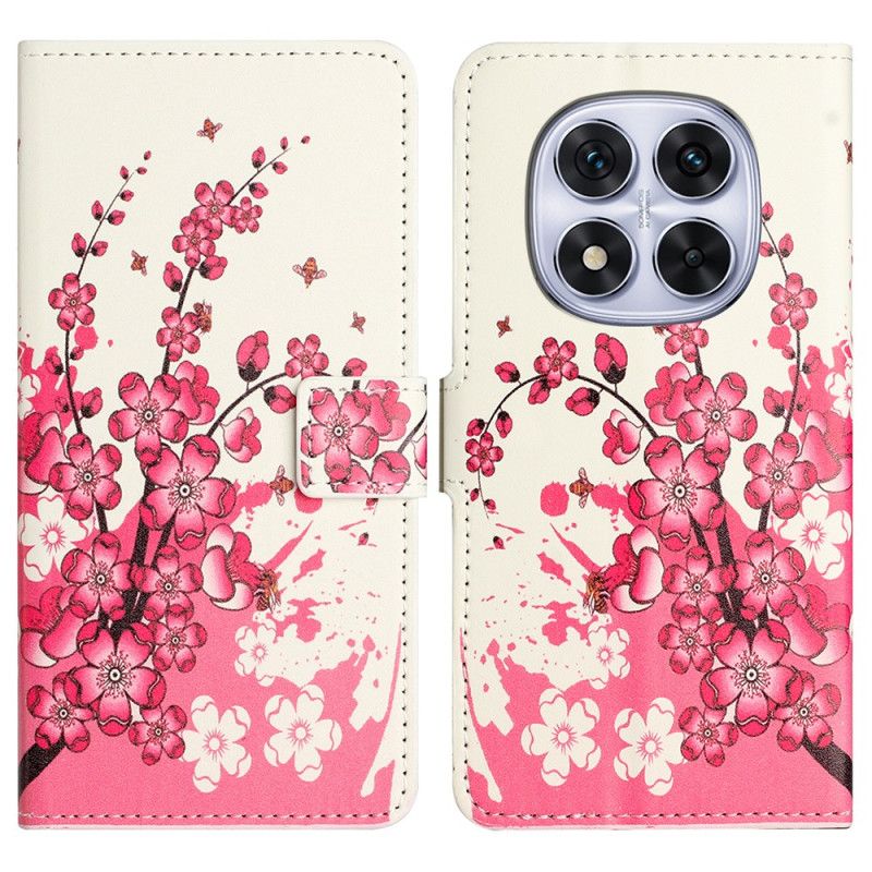 Flip Cover Xiaomi Redmi Note 14 Pro Plus 5g Tropiske Blomster