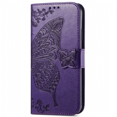 Læder Cover Xiaomi Redmi Note 14 Pro Plus 5g Barok Sommerfugl