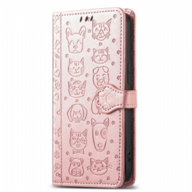 Læder Cover Xiaomi Redmi Note 14 Pro Plus 5g Telefon Etui Animerede Dyr
