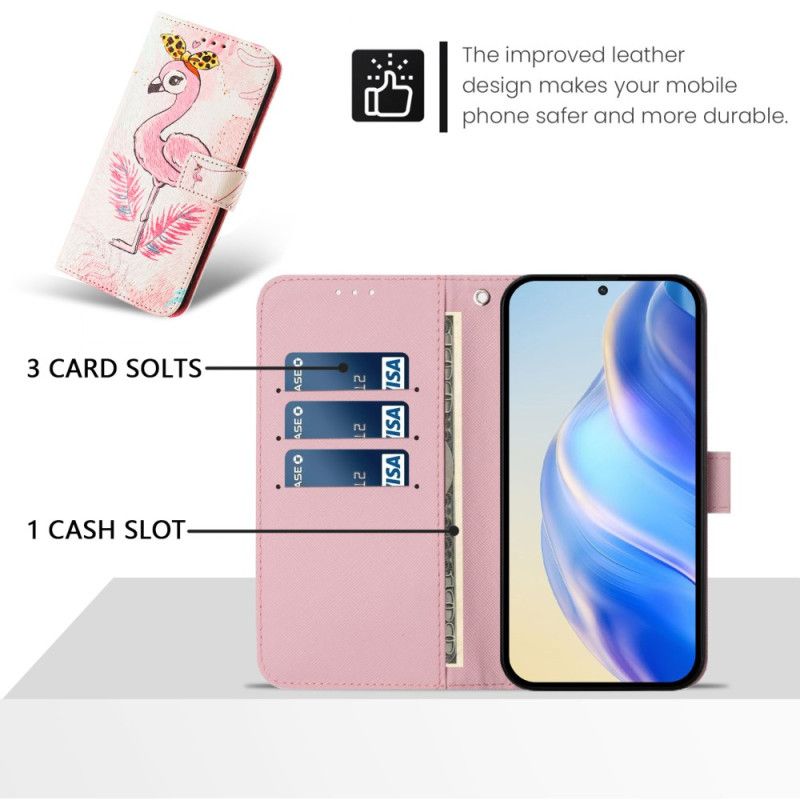 Læder Cover Xiaomi Redmi Note 14 Pro Plus 5g Telefon Etui Fuglemønster