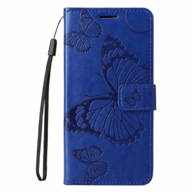 Læder Cover Xiaomi Redmi Note 14 Pro Plus 5g Telefon Etui Kæmpesommerfugle