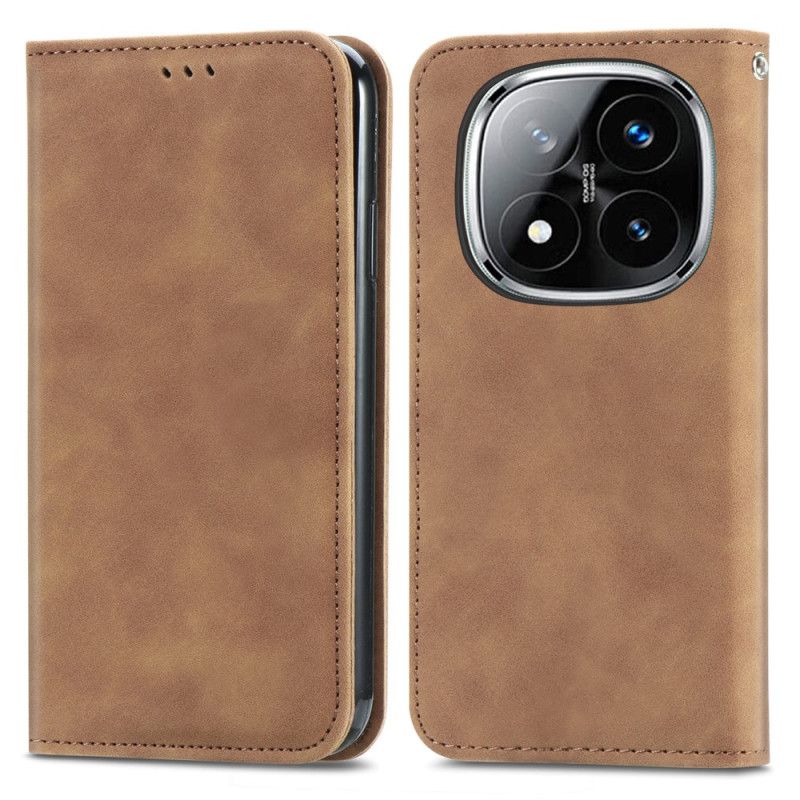 Læder Cover Xiaomi Redmi Note 14 Pro Plus 5g Telefon Etui Lædereffekt