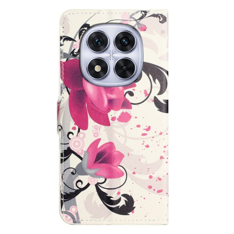 Læder Cover Xiaomi Redmi Note 14 Pro Plus 5g Telefon Etui Lotus