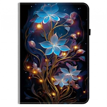 Case Samsung Galaxy Tab S10 Fe Plus Telefon Etui Blå Blomster