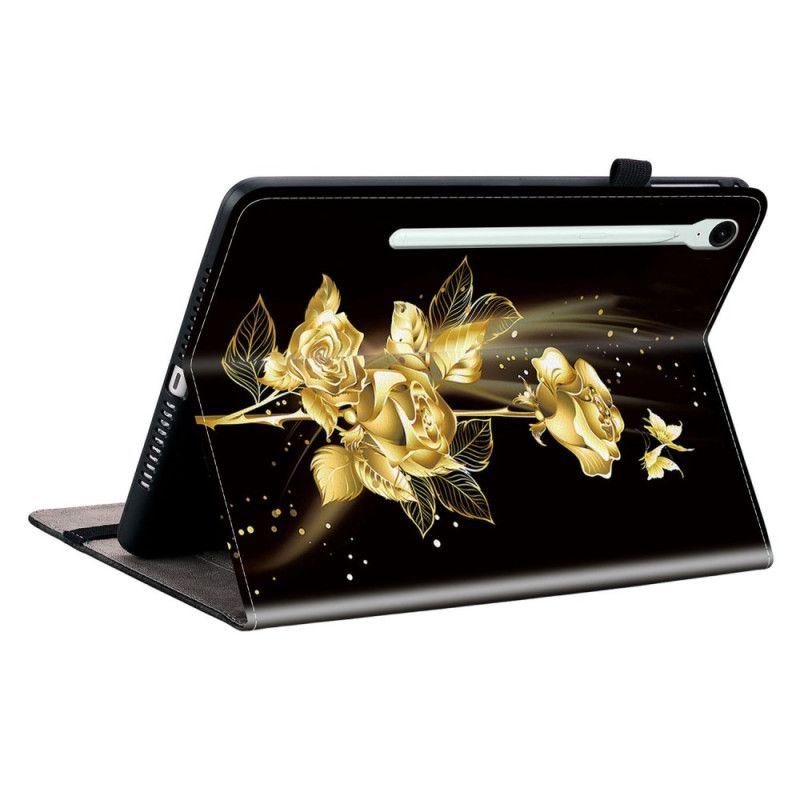 Cover Samsung Galaxy Tab S10 Fe Plus Gyldne Roser