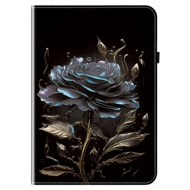 Etui Til Samsung Galaxy Tab S10 Fe Plus Elegant Sort Rosebeskyttelse